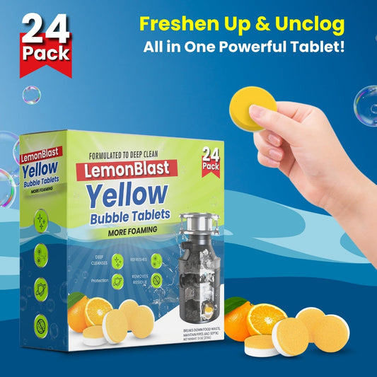 Lemon Blast Yellow Bubble Tablets (24pc)